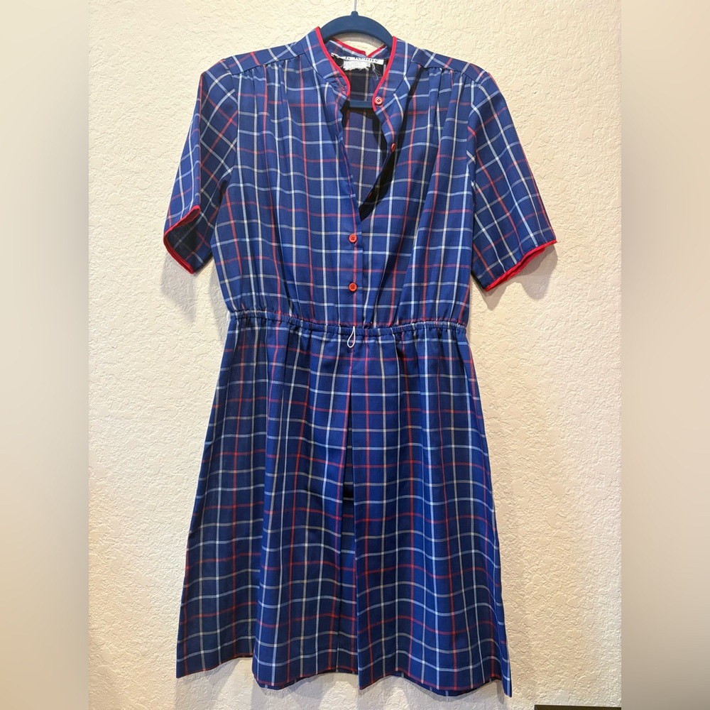 Vintage Lady Kenny Plaid Shirt Dress